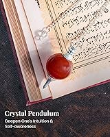 Vista 3 de Cornalina - Péndulo de cristales - Herramientas de adivinación - Péndulo de caos - Cristales de Reiki y piedras curativas - Péndulo de radiestesia