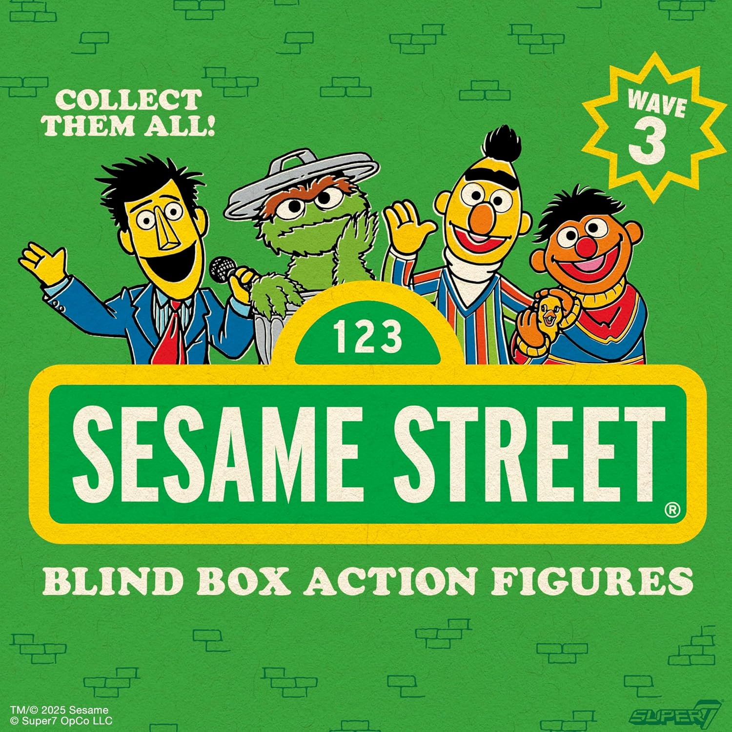 Super7 Sesame Street Blind Box Wave 03 - Blind Box Flat - Set of 12 Action Figures - Image 7