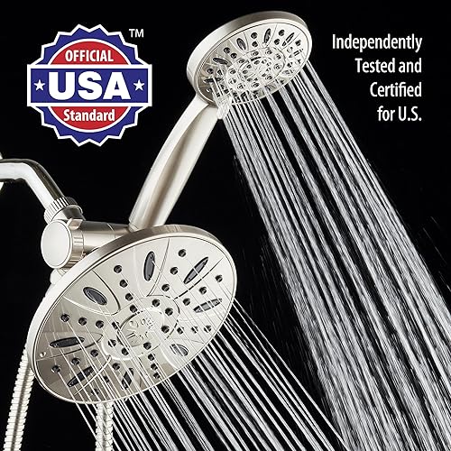Miniatura 10 de AquaDance for California - Combo de lluvia de 3 vías de alta presión de 7 pulgadas para lo mejor de ambos mundos - Disfruta del lujoso cabezal de