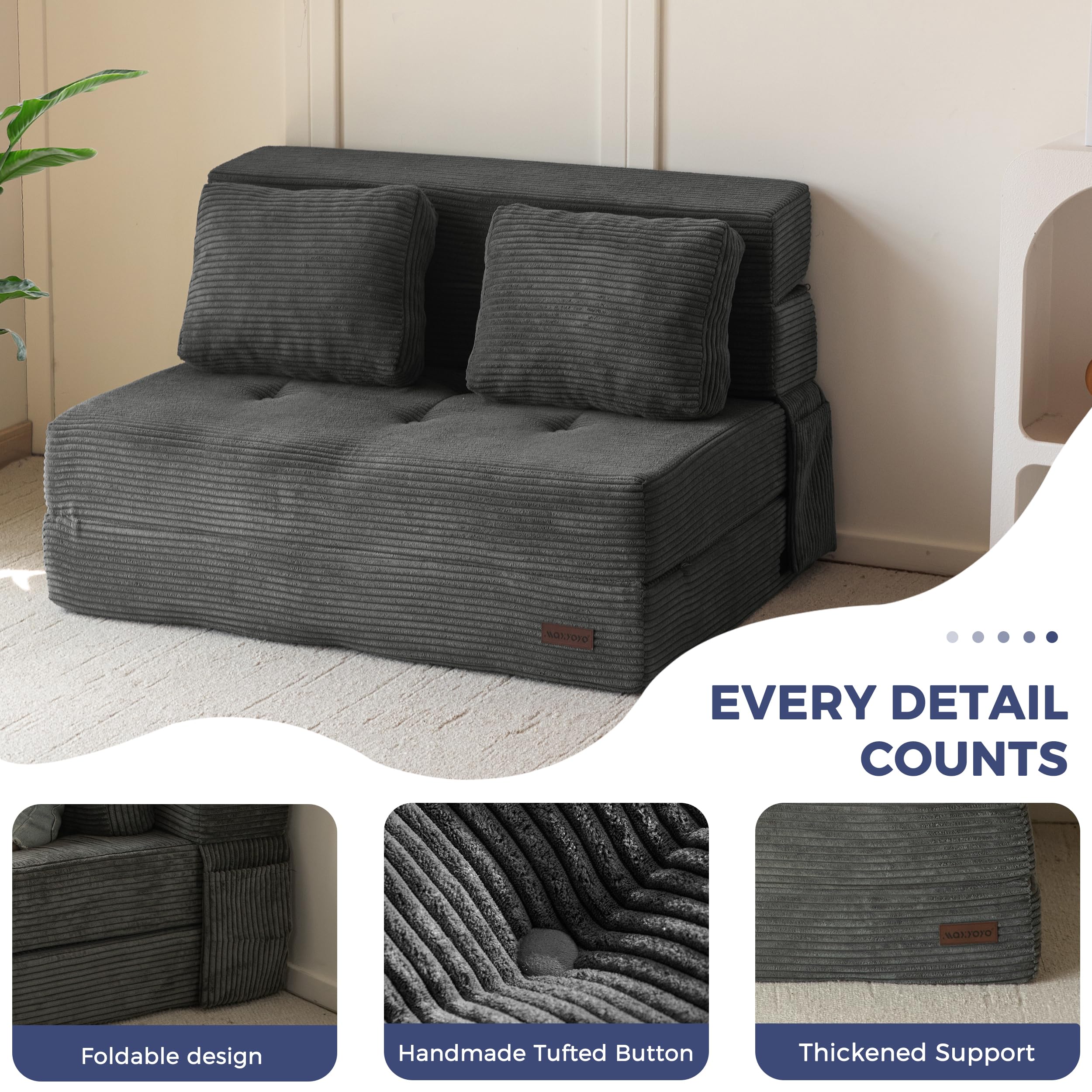 Sofá-Cama MAXYOYO 2 Em 1 - Conforto E Praticidade Para Sua Casa