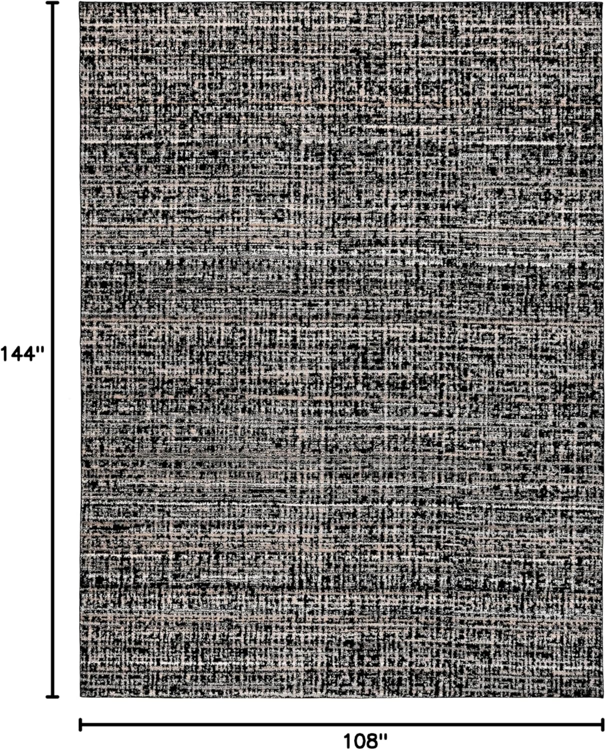 Garland Rug Rumba Black/Earth Tones 9 Ft. X 12 Ft. Modern Abstract Area Rug – Soft, Anti-Skid,Carpet for Living Room, Bedroom, Dining Room, Farmhouse, Nursery –Non-Shedding Indoor Floor Rug