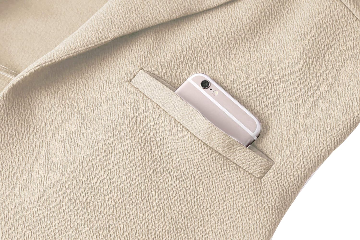 Unifizz Womens Casual 3/4 Sleeve Blazer Shawl Collar Open Front Cardigan Work Office Jacket with Pockets - Image 8