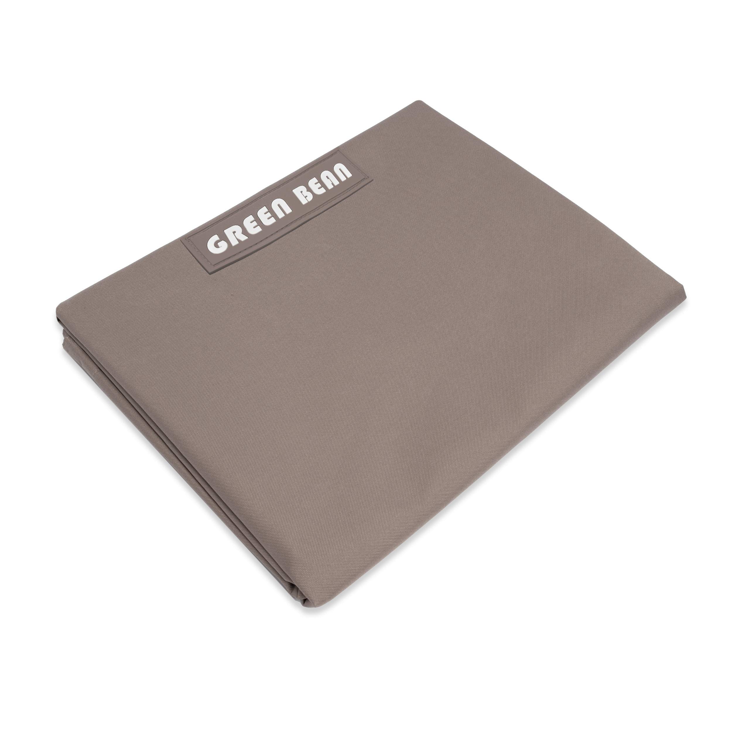 Green Bean© Square XXL zitzakhoes 140x180 cm - PVC-hoes - Zitzakkenhoes voor binnenshuis en buiten - Zitzakkenhoes - Zitzakkenhoes zonder vulling - Lounge stoelhoes - Afwasbaar - Lichtgroen