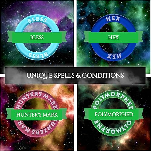Miniatura 4 de Kraftex Anillos de condición DND 96 piezas Accesorios para Dungeon Masters para rastrear efectos de hechizos. Marcadores de condición Los accesorios