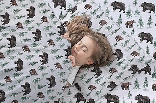 Vista 413 de RUVANTI Sábanas de franela 100% algodón King 4 piezas Celestial Stag Ciervo celestial