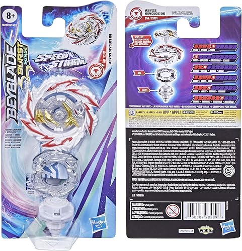 Miniatura 4 de Beyblade Burst Surge Speedstorm Abyss Devolos D6 Spinning Top Paquete individual – Balance Type Battling Game Top, juguete para niños a partir de 8