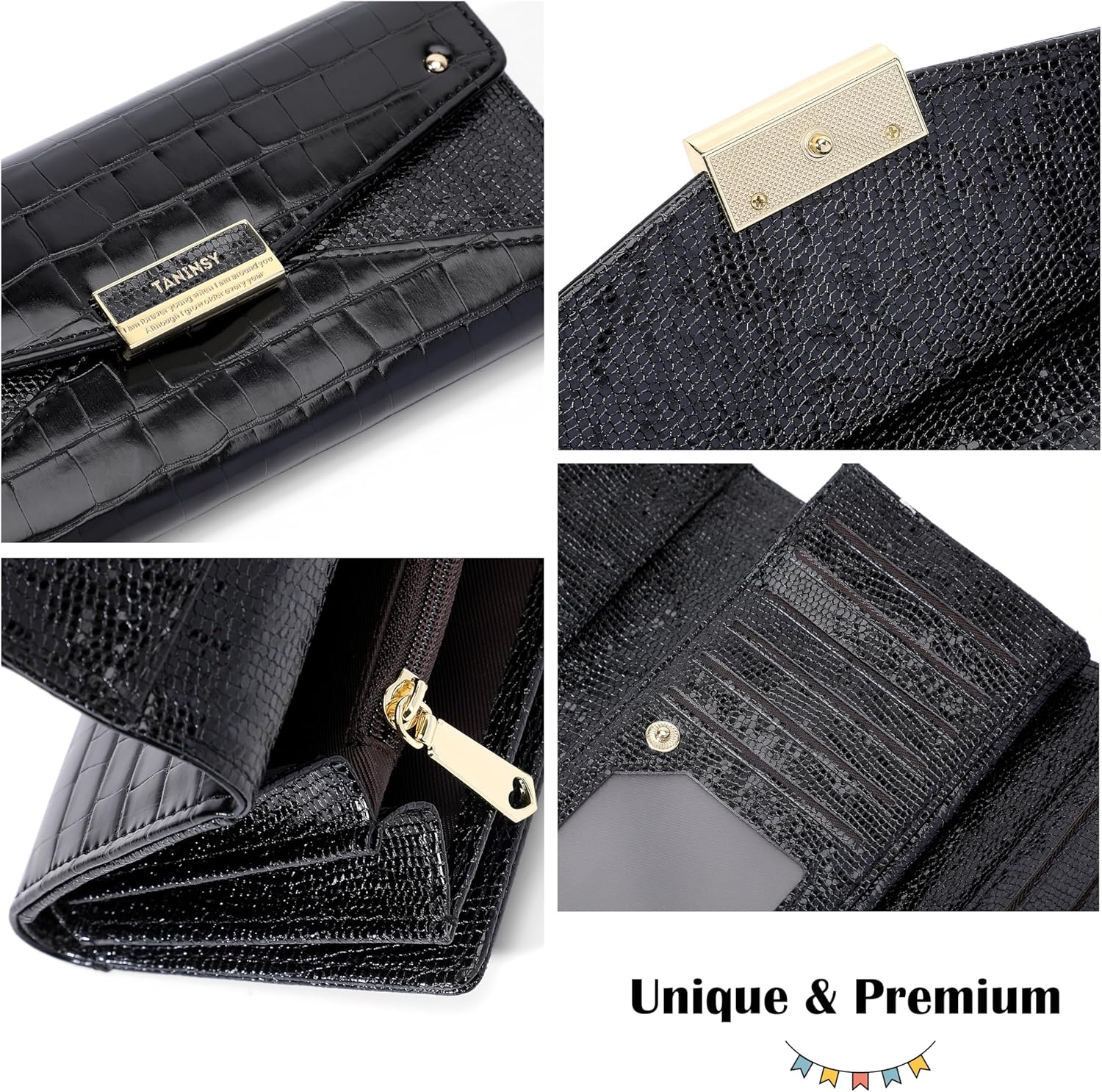 Wallet Women Large, Bifold Wallets for Women, PU Leather, Animal Print, Card Slots and Coin Compartments - Image 5