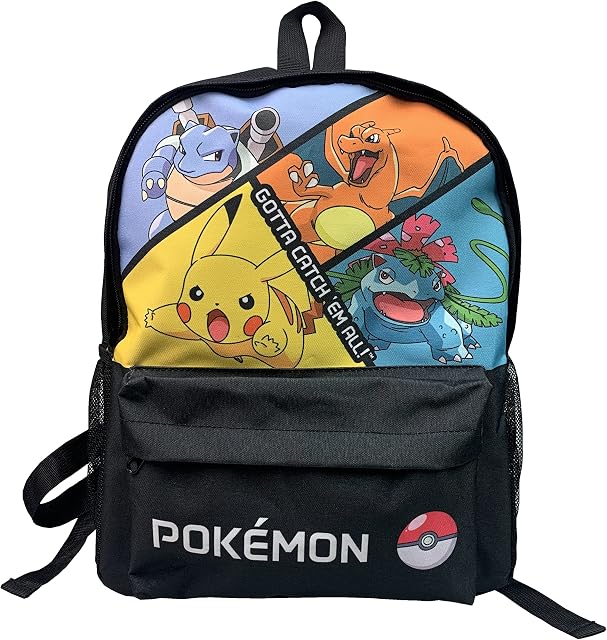Pokemon Backpack | Pokemon Rucksack | Back to School | Kids School Bag | Backpack for Boys and Girls | Pokemon Stationery