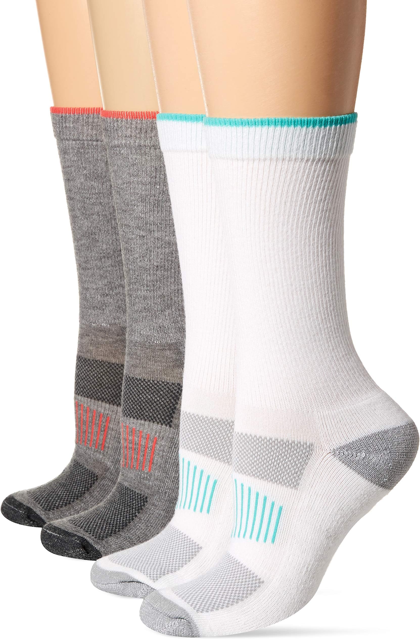 womens Ultra-dri Cushion Boot Crew Socks 4 Pair Pack Casual Sock