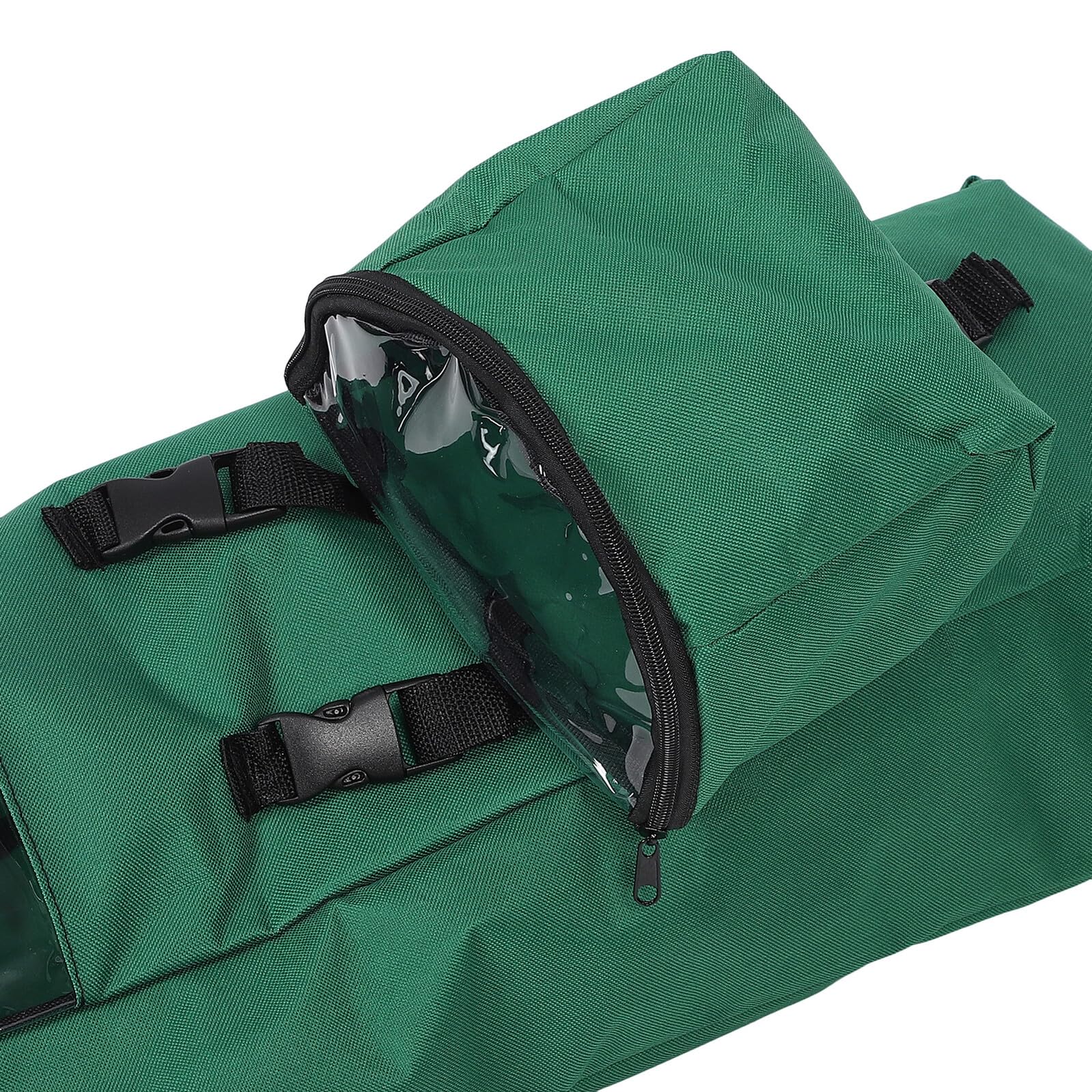 GANAZONO Faltbare Geschenkpapier Aufbewahrungstasche aus Oxford Reißfest mit Reißverschluss Multifunktionaler Organizer für Geschenkpapier Bänder und Partyzubehör Grün