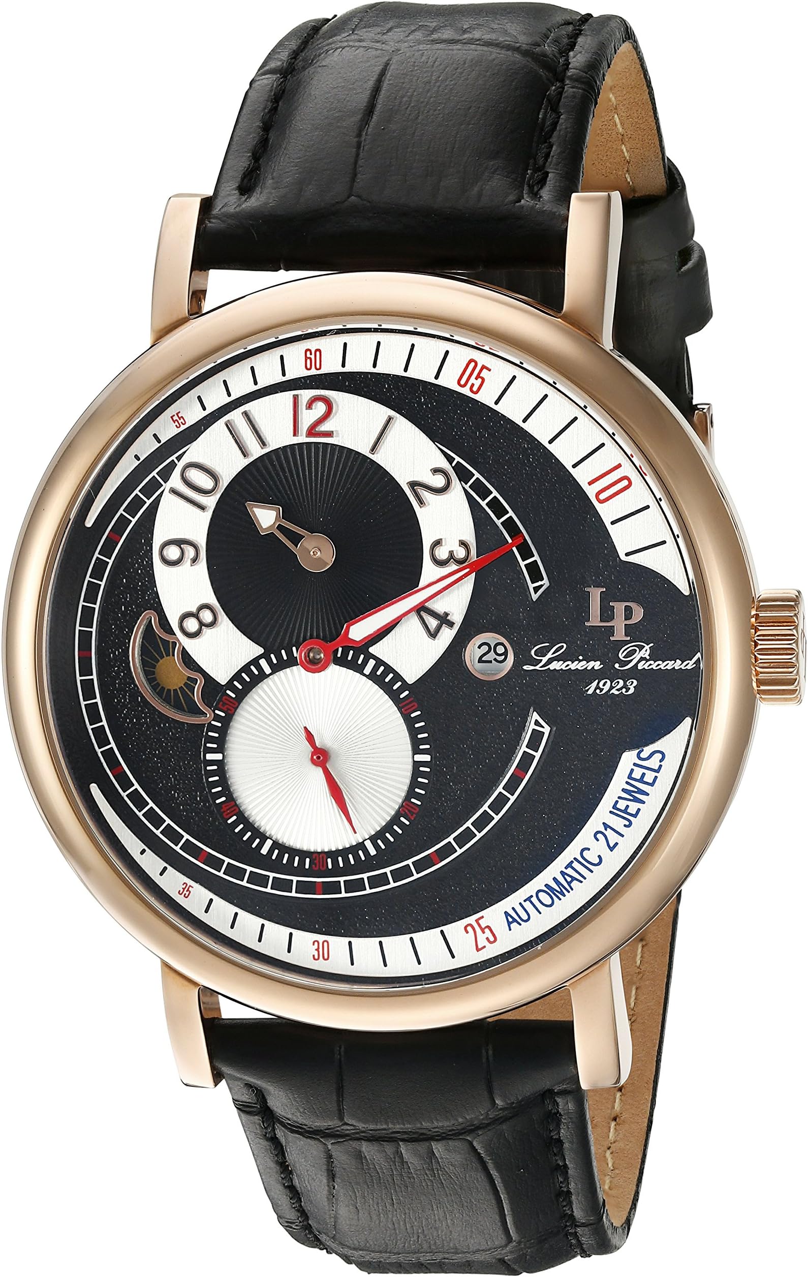 Lucien Piccard Supernova Moonphase Automatic Men's Watch LP-15157-RG-01