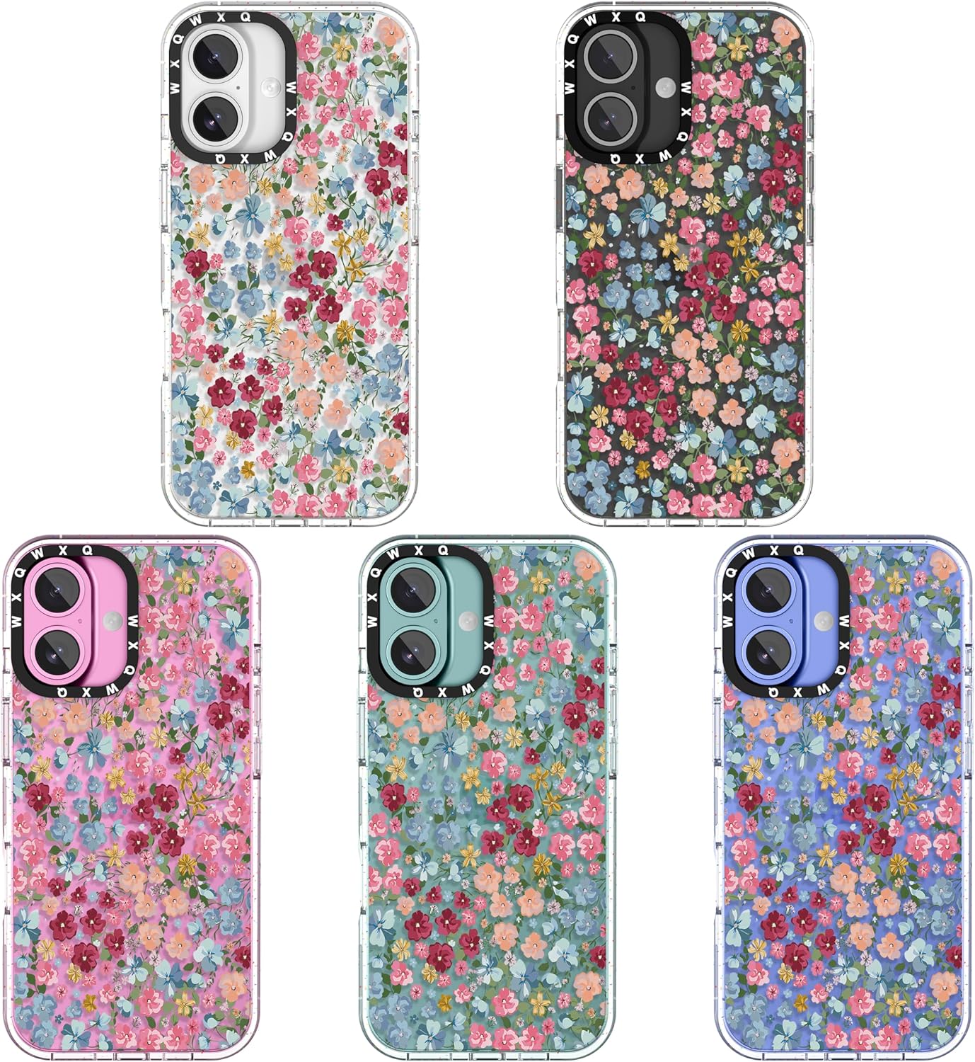 for iPhone 16 /iPhone 17 Case, TPU+PC Premium Painted Shockproof Phone Case, Superior Shock Absorption Military-Grade Drop Protection Colorfu Floral