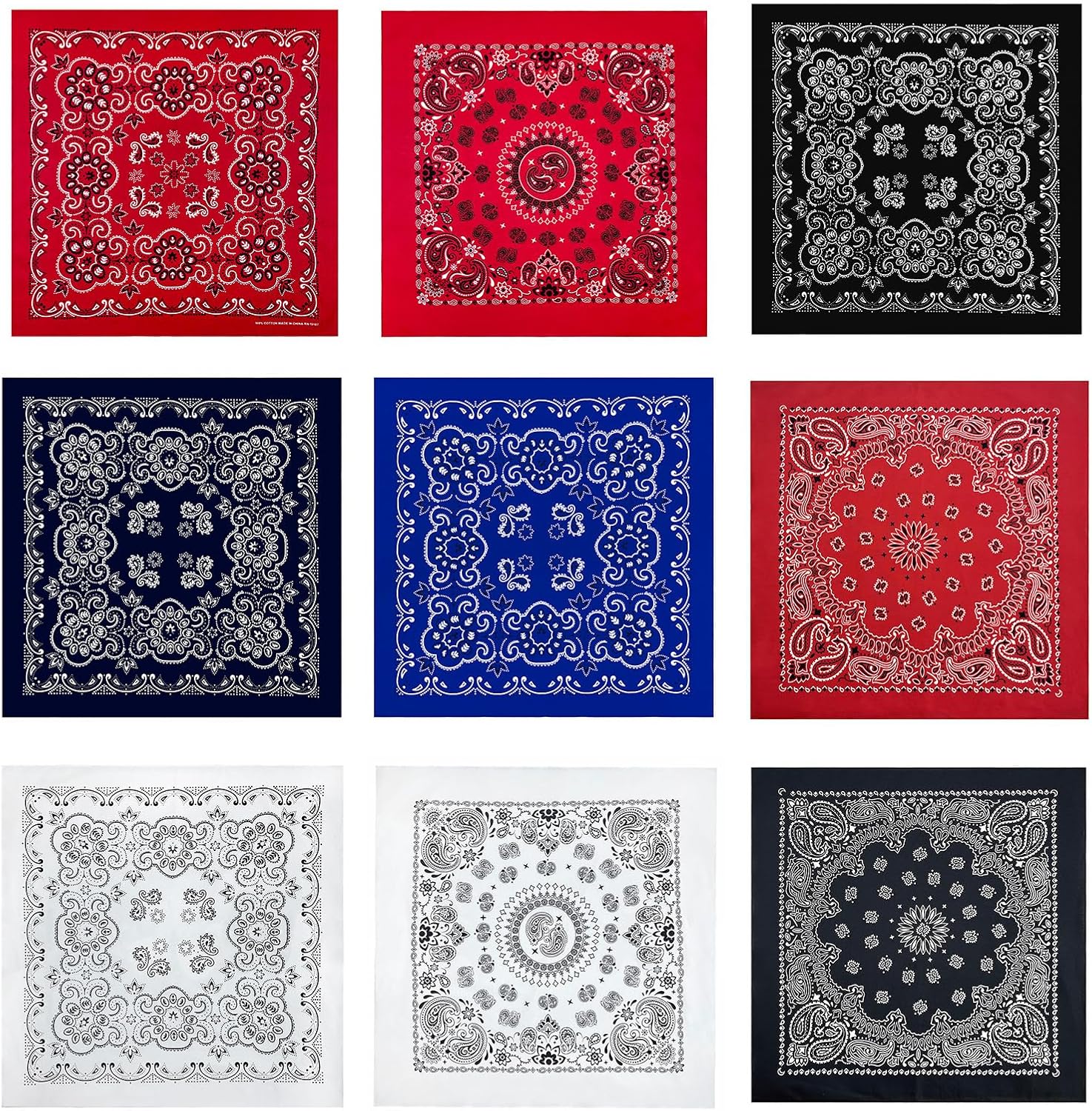 Colorful Cotton Bandanas Multiuse Head Wrap Oversized Scarf For Teenagers Boys Girls Floral Print