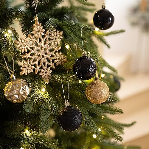 Miniatura 24 de Valery Madelyn Juego de adornos decorativos para árbol de Navidad para otoño, Halloween, 50 unidades de 2.36 pulgadas, rojo, verde y dorado