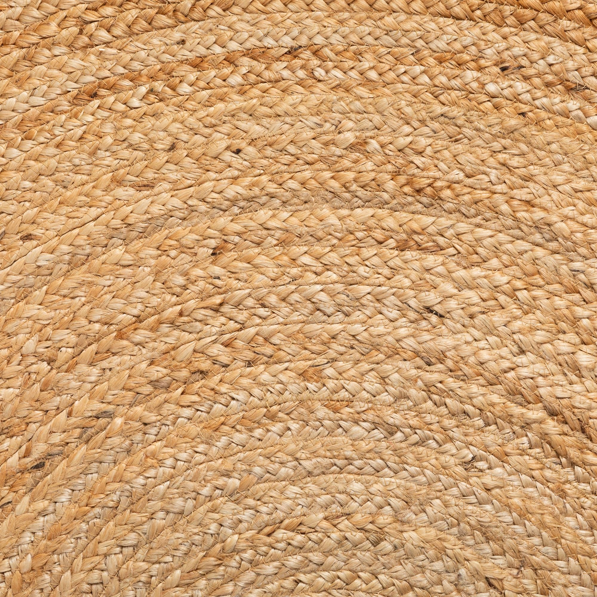 Steffensmeier Jute Teppich Goa | Rund | Wohnzimmer, Flur, Eingangsbereich, Naturfaser, handgeflochten, Größe: Ø 80 cm