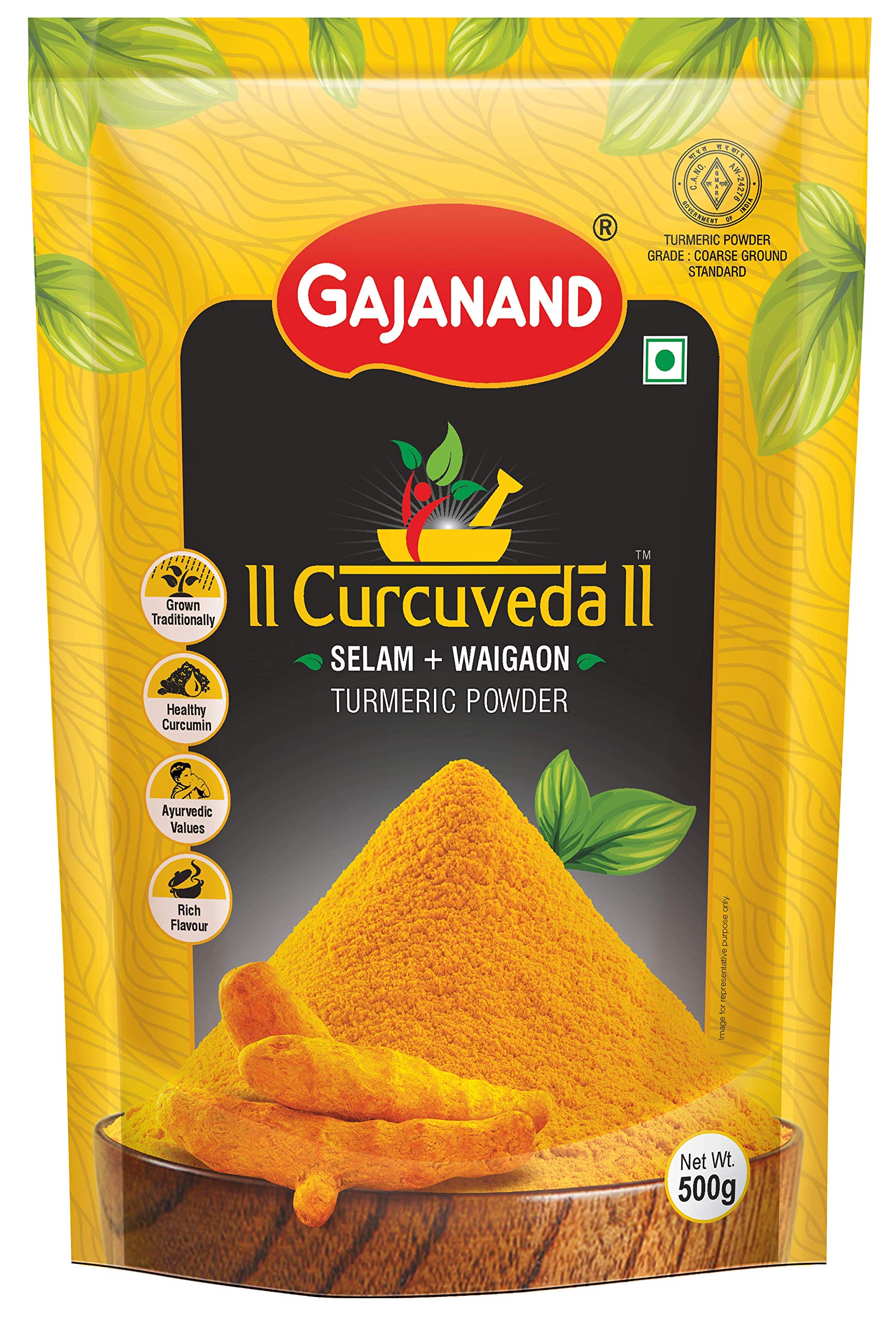 GAJANAND Curcuveda Turmeric Powder, 500gm / Turmeric Powder Rich in Curcumin for Healthy Cooking, Versatile Spice for a Wide Range of Dishes (B0855TCV9W) Amazon Price History, Amazon Price Tracker