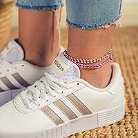 Vista 26 de Made by Nami 2 Pcs Wave String Ankle Bracelets for Women Waterproof & Adjustable Thin Braided Anklet Surfer Boho Ankle Bracelet Set of 2 Beach Multi