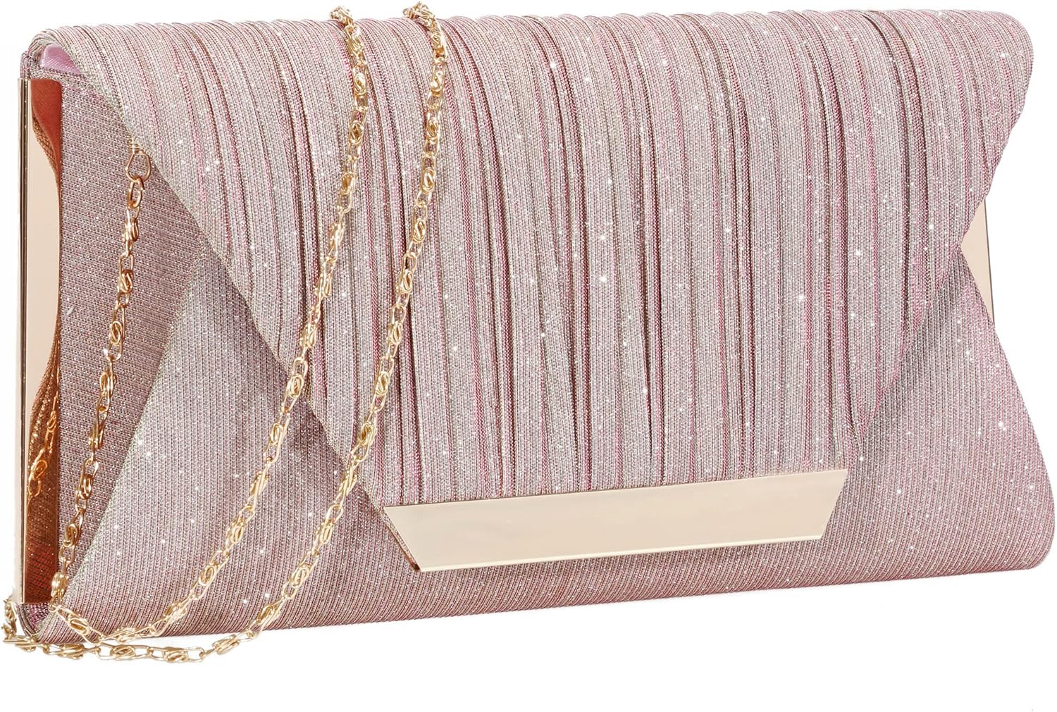 AO ALI VICTORY Glitter Clutch Purses for Women Evening Bags Clutches Flap Envelope Handbags Large Wedding Party Prom Purse