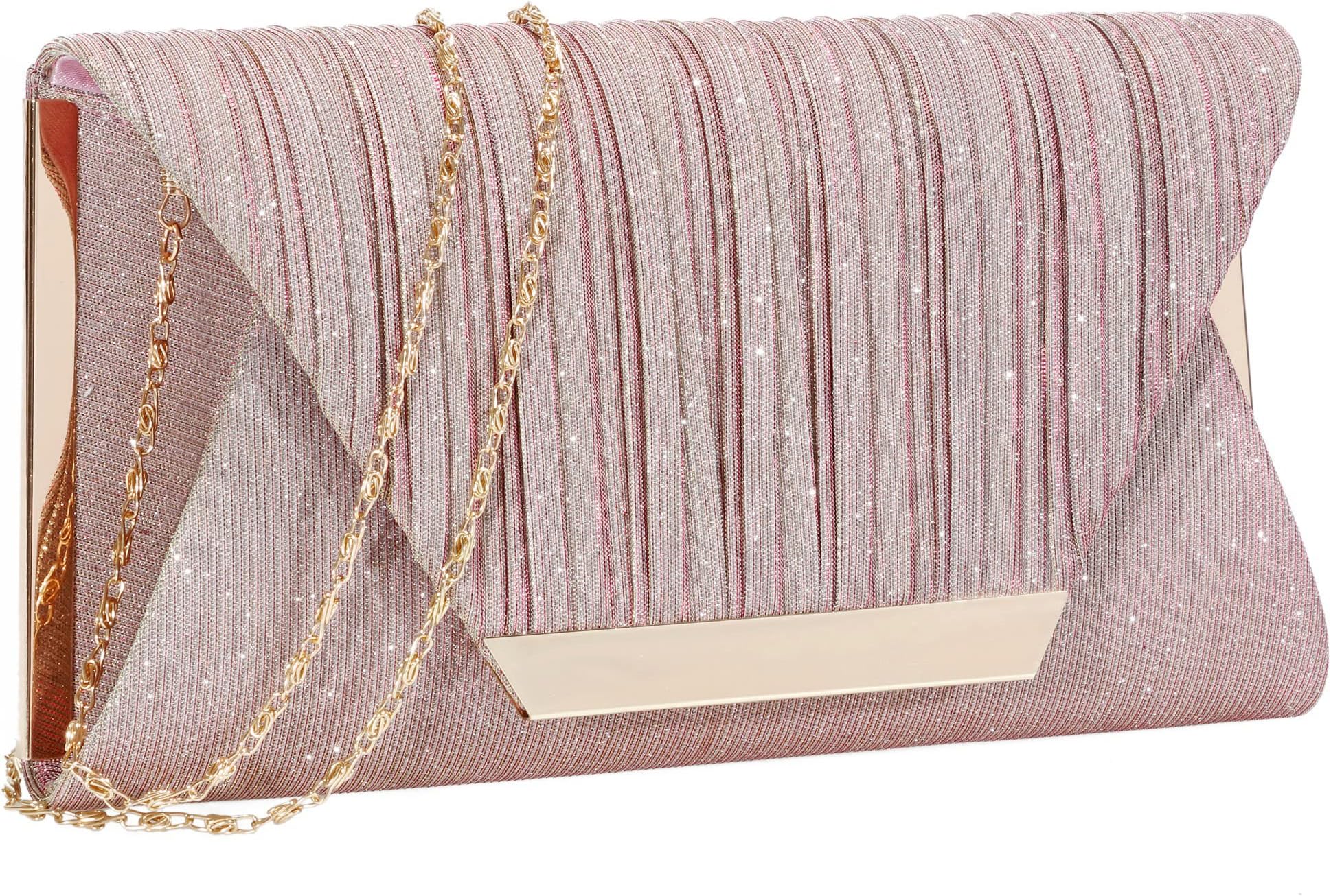 AO ALI VICTORYAO ALI VICTORY Glitter Clutch Purses for Women Evening Bags Clutches Flap Envelope Handbags Large Wedding Party Prom Purse