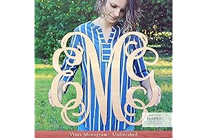 Back40Life - Unfinished Vine Monogram Wood Letters: Premium DIY Nursery Decor