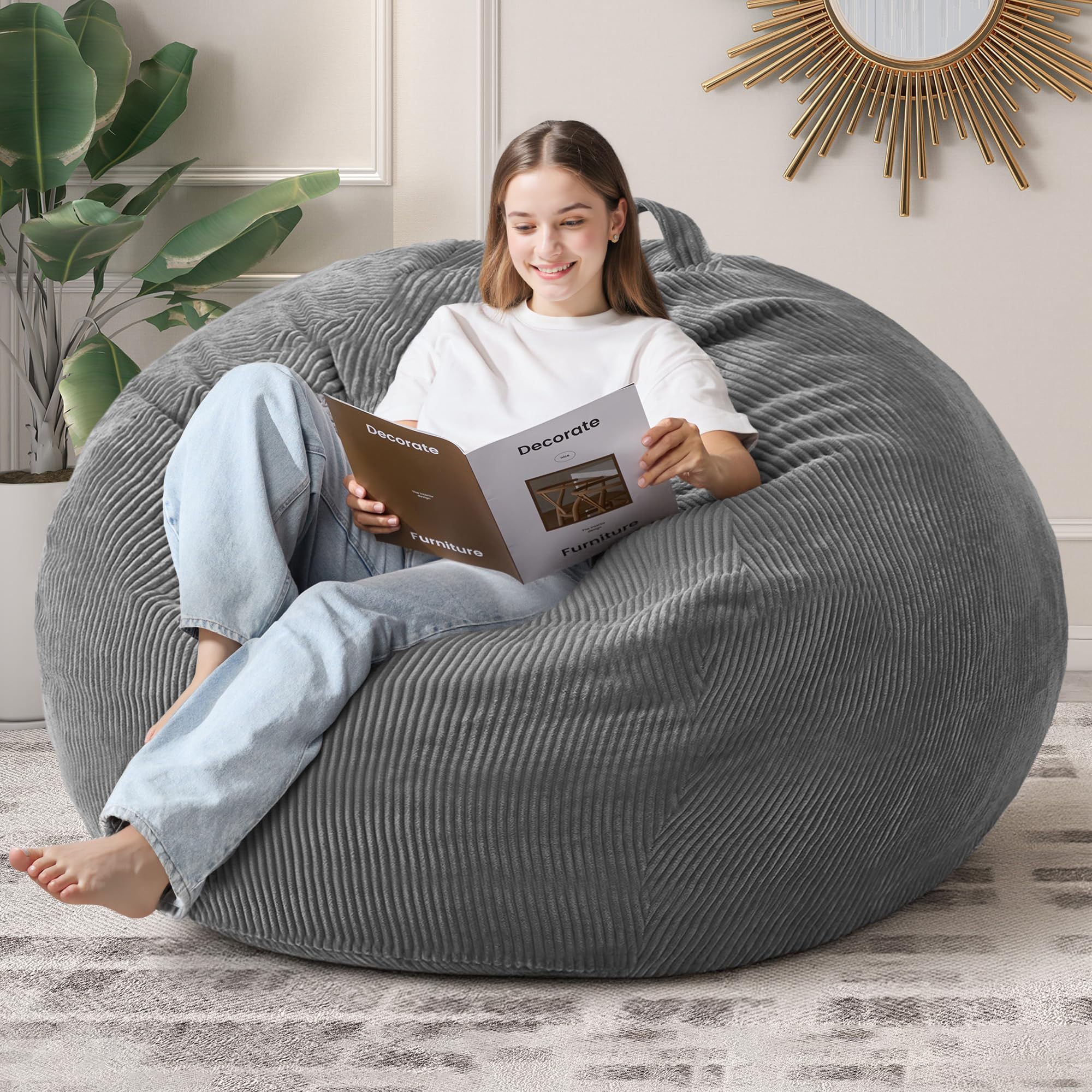 Amazon.com: 5FT Bean Bag Chairs Teardrop Bean Bag Chair for Adults