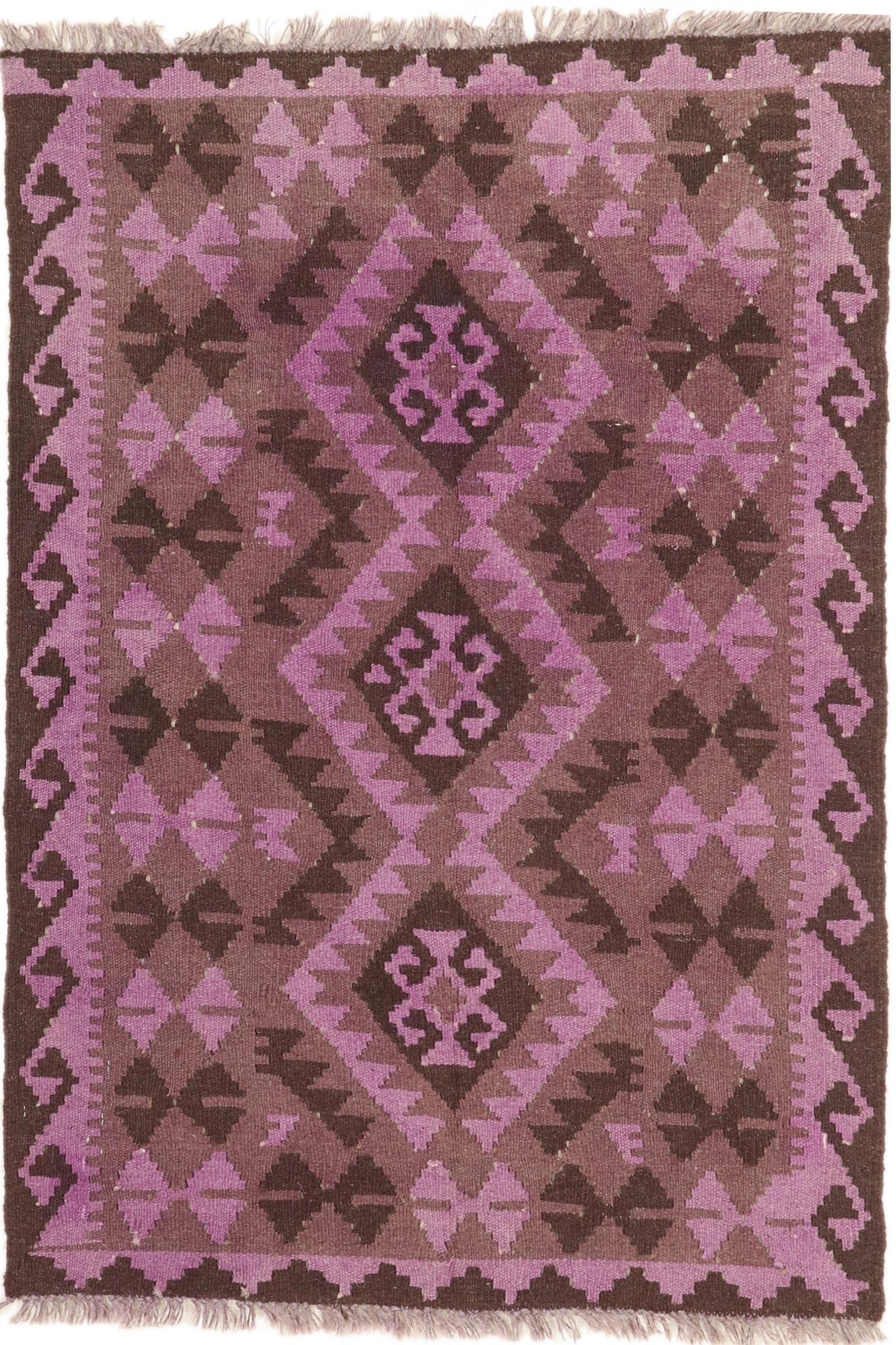 Tapis d'orient kilim afghan fait main en pure laine