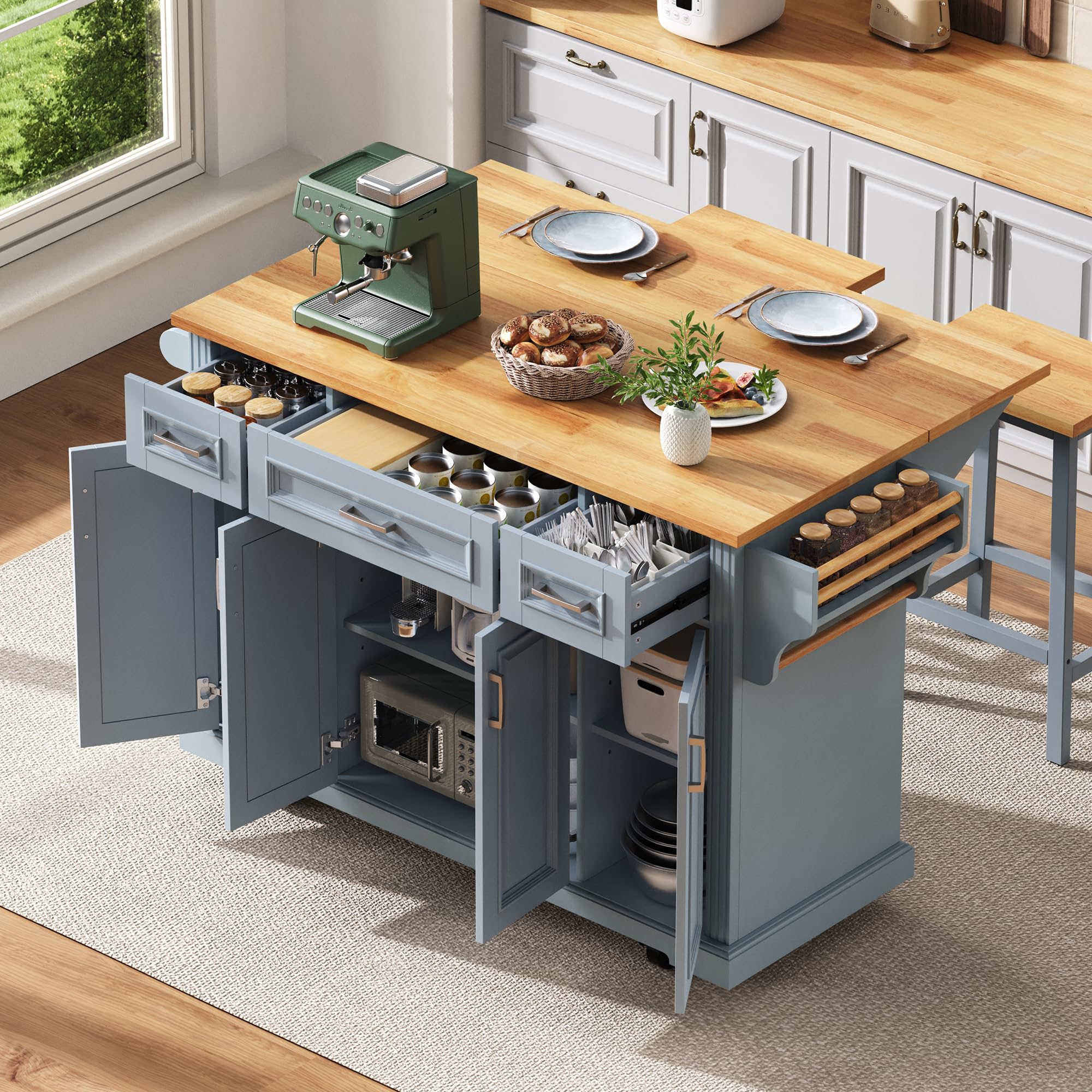 Yayzy Rolling Kitchen Island