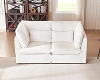 Vista 49 de Sofá modular de gran tamaño, sofá seccional de pana Cloud extra profundo con diván otomano chaise, sofá cama de chenilla esponjosa de 8 plazas