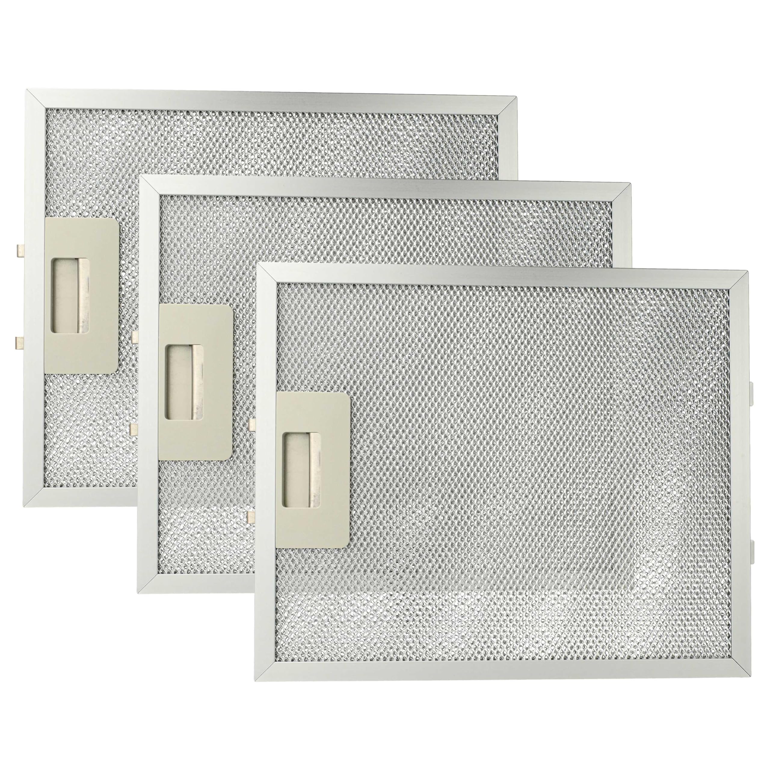 vhbw 3x filtro anti-grasso compatibile con Electrolux EFC 915 X 2 F, EFC 915 X, EFC 913 X 2 FSP cappa da cucina - 27,7 x 23 x 0,9 cm, metallo