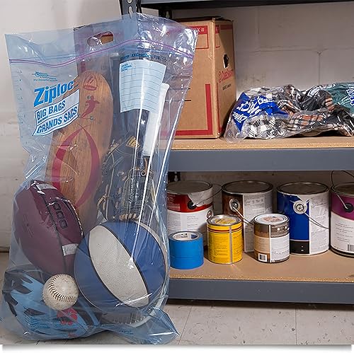 Miniatura 2 de Ziploc Bolsas de almacenamiento, doble cierre de cremallera y parte inferior expandible, extra grandes, 4 unidades, bolsa grande