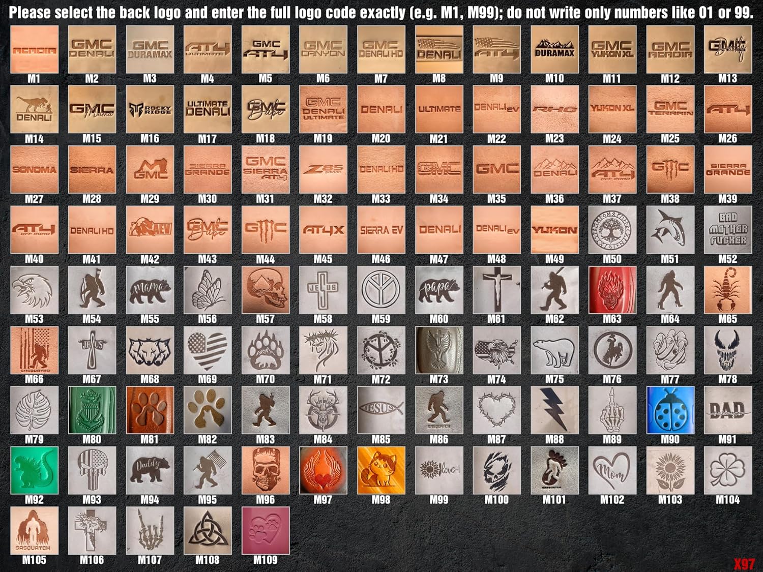 XILA Leather Key Fob Cover Compatible with Chevy Silverado Z71 HD, ZR2, Trail Boss, High Country, 2500HD, Colorado – for GMC Sierra Denali, AT4, Yukon, AT4X AEV 2024 Smart Remote (Patina Coffe)