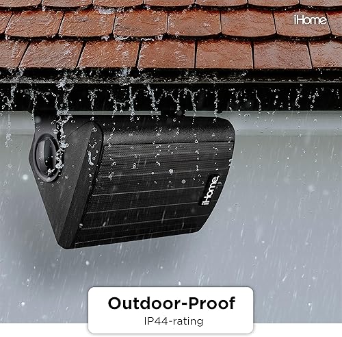 Miniatura 3 de iHome IHSI-W400BT-PR-BLK Altavoces Bluetooth de 4 pulgadas 100 W resistentes a la intemperie, interiores/exteriores, montaje en pared/techo, sonido