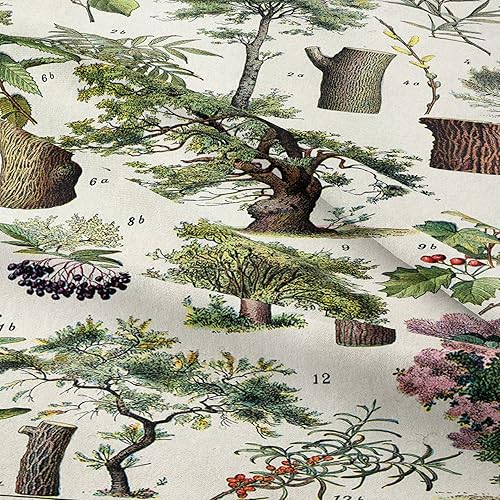 Miniatura 7 de Tapiz vintage de árboles de la vida, plantas, hojas y flores, tapiz para colgar en la pared, tapiz vertical de identificación de la naturaleza,