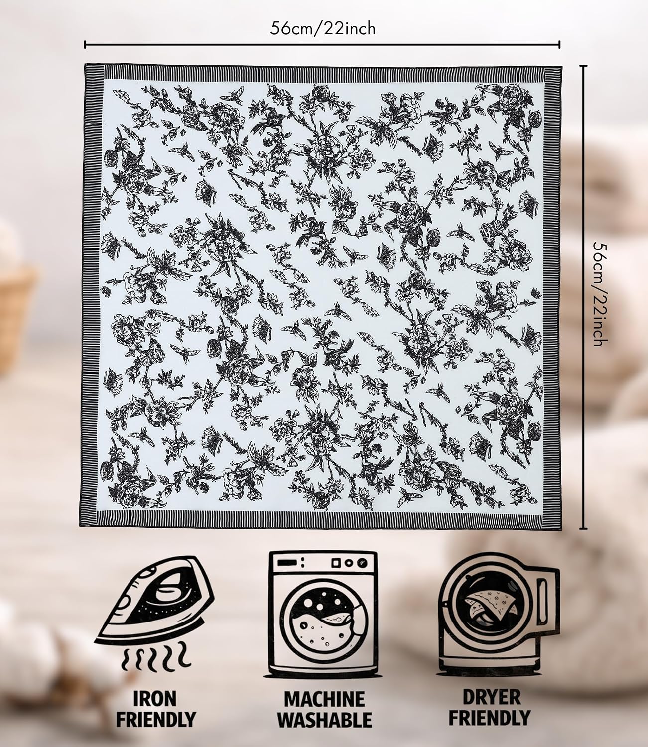 Isurrender 100% Cotton Bandana for Men and Women Ultra Light Soft Head Wrap Scarf Headband Handkerchief 22 x 22 Inches