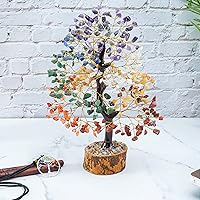 Vista 139 de Rose Quartz Gemstone Tree of LifeNatural Reiki Crystals Gemstone Chakra Tree for Positive Energy, Geode Agate Slice Base, Feng Shui Decor, Good