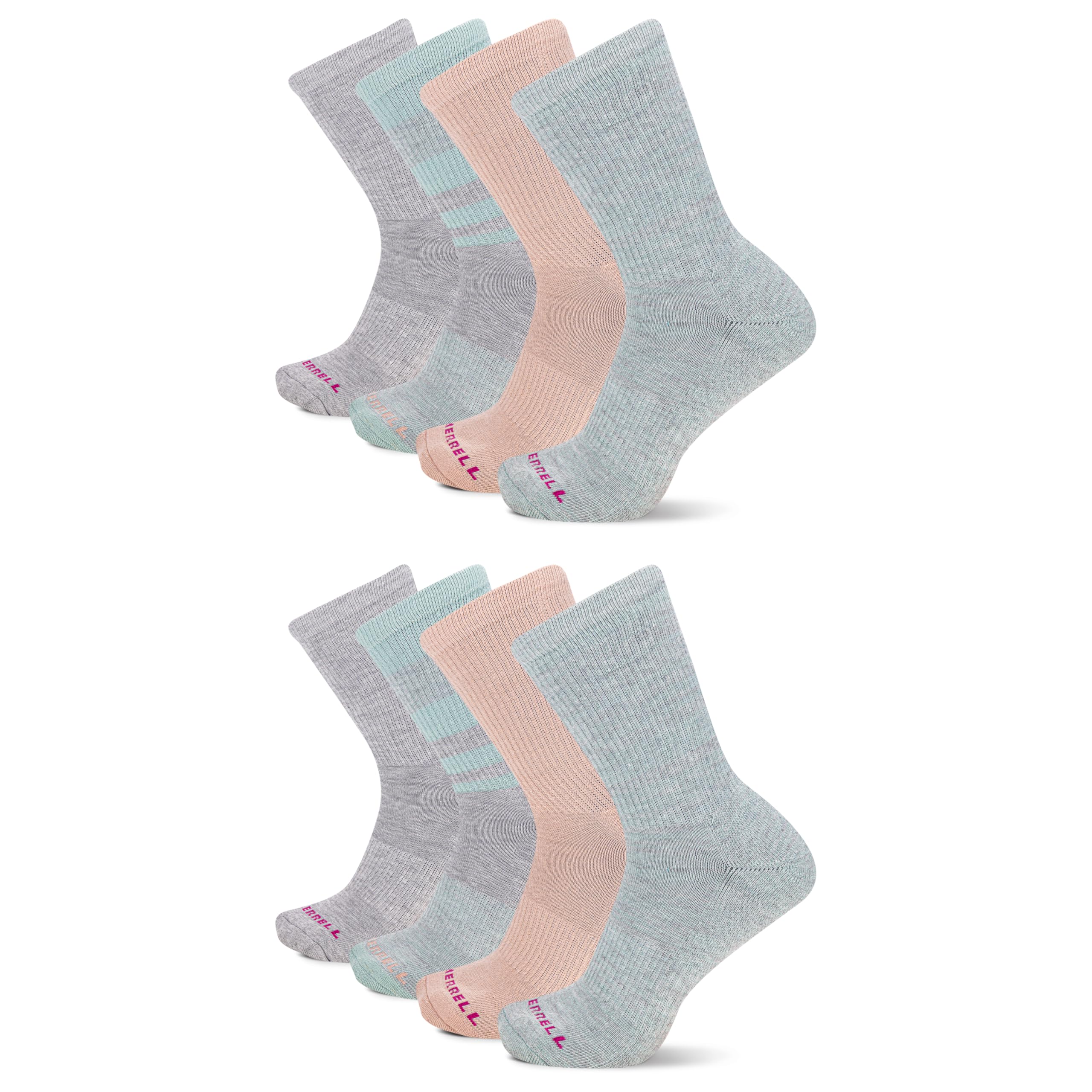Merrell Unisex Adult Men's and Women's Cushioned Midweight Ankle Socks - 4, 8, 12 Pairs - Moisture Wicking