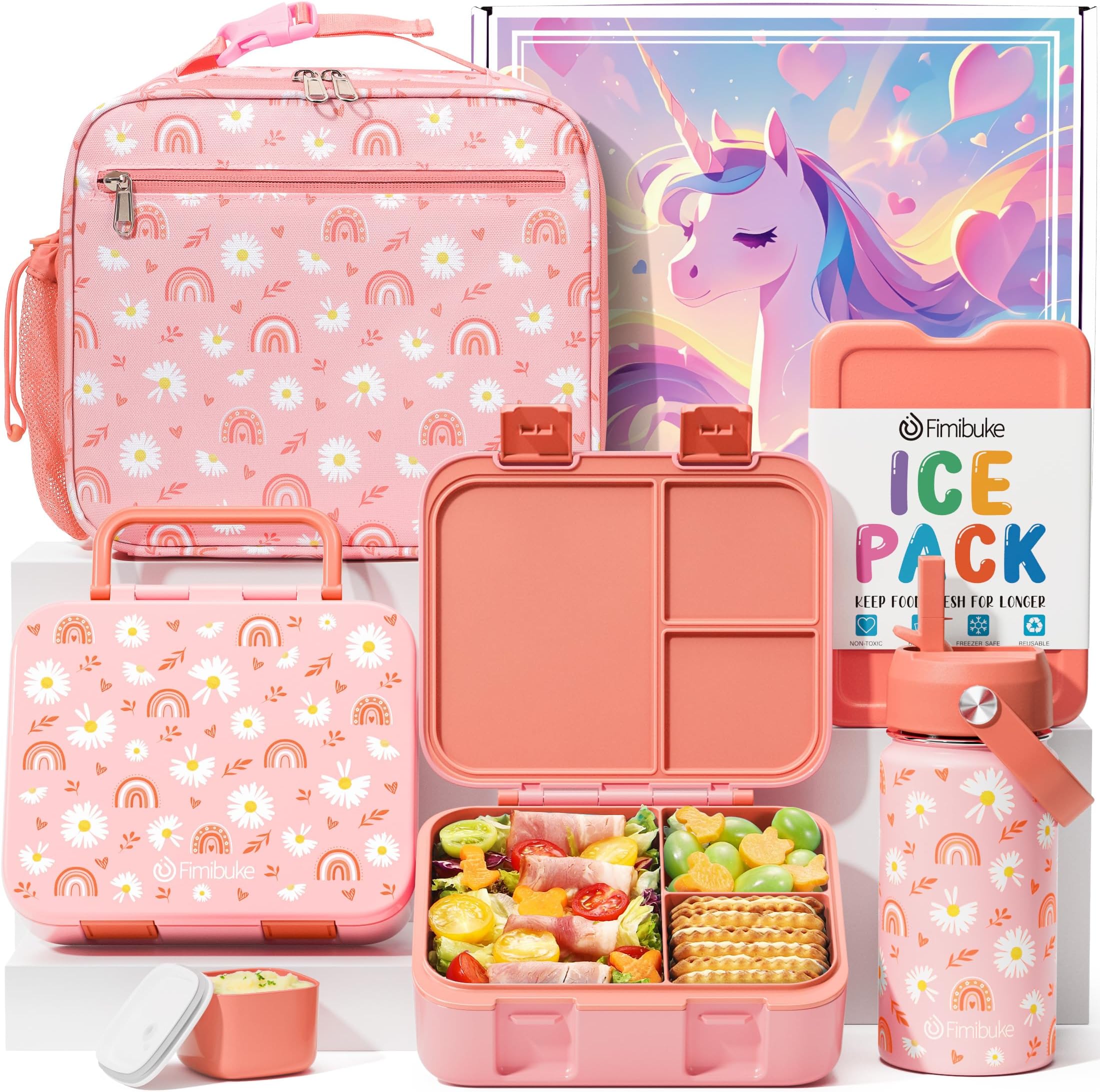 32oz Bento Box, Lunch Bag, Water Bottle Set