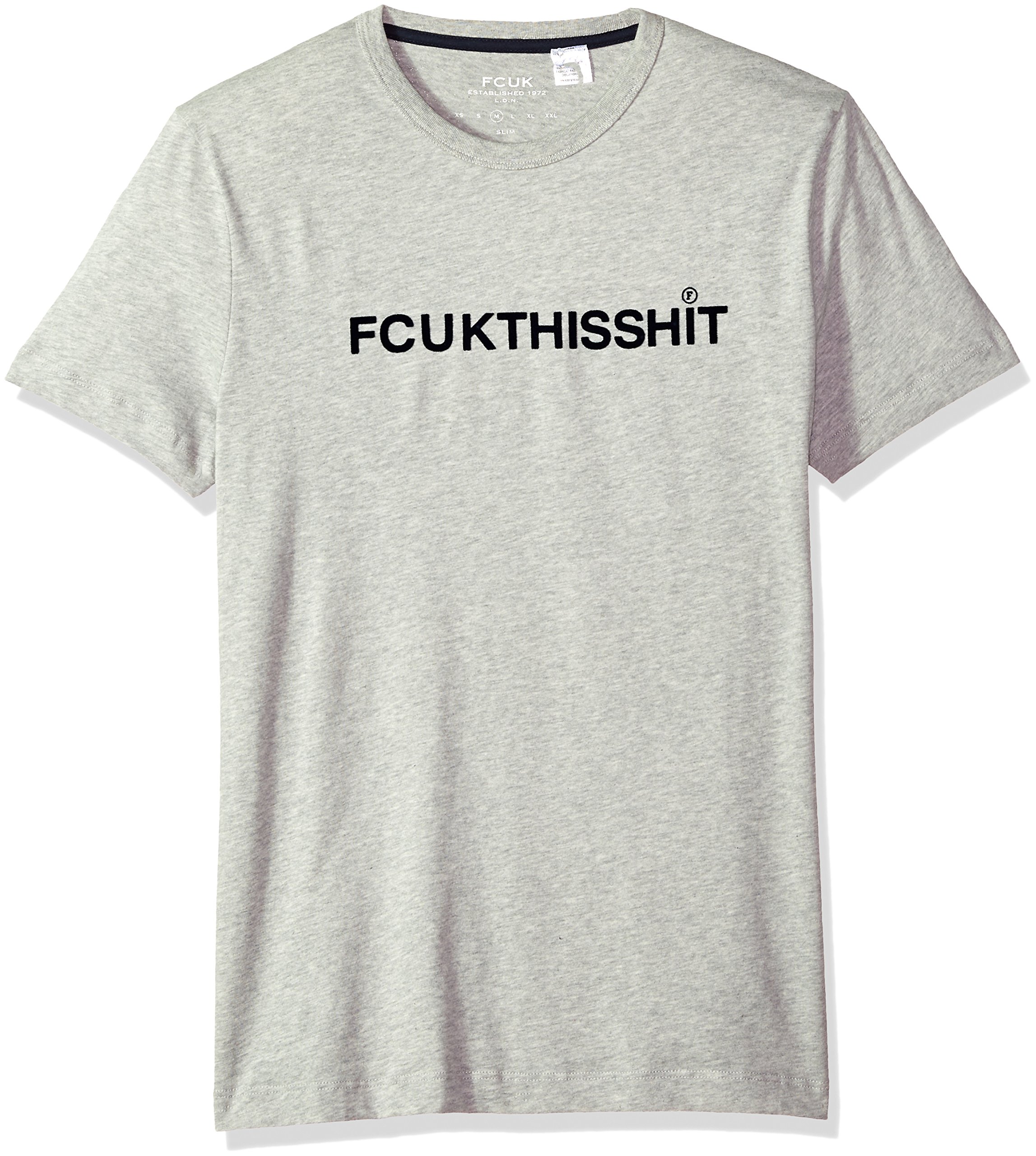 French Connection Men's Short Sleeve Crew Neck FCUK Animal Cotton T-Shirt