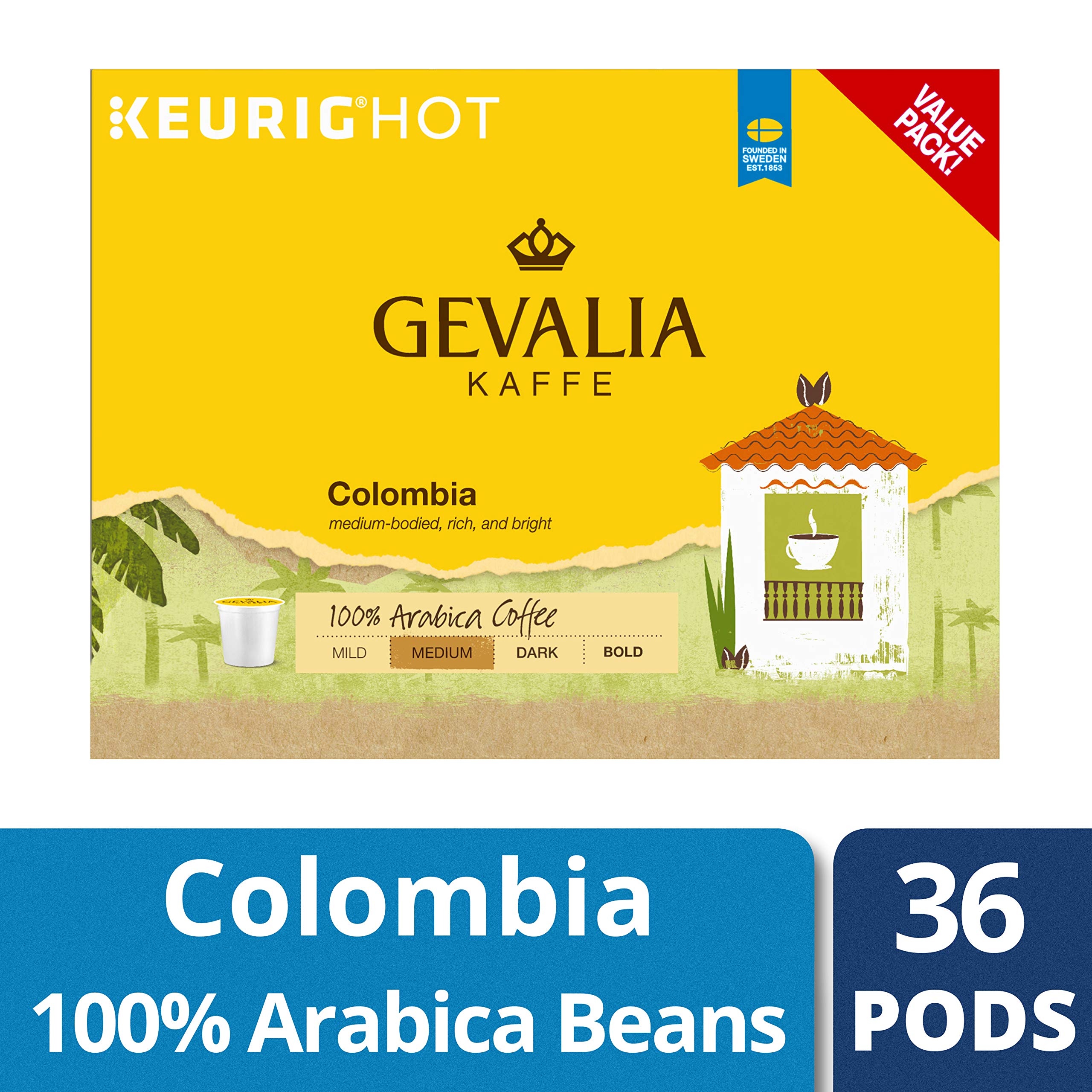 Amazon.com: Gevalia Kaffe Colombian Blend Medium Roast K-Cup