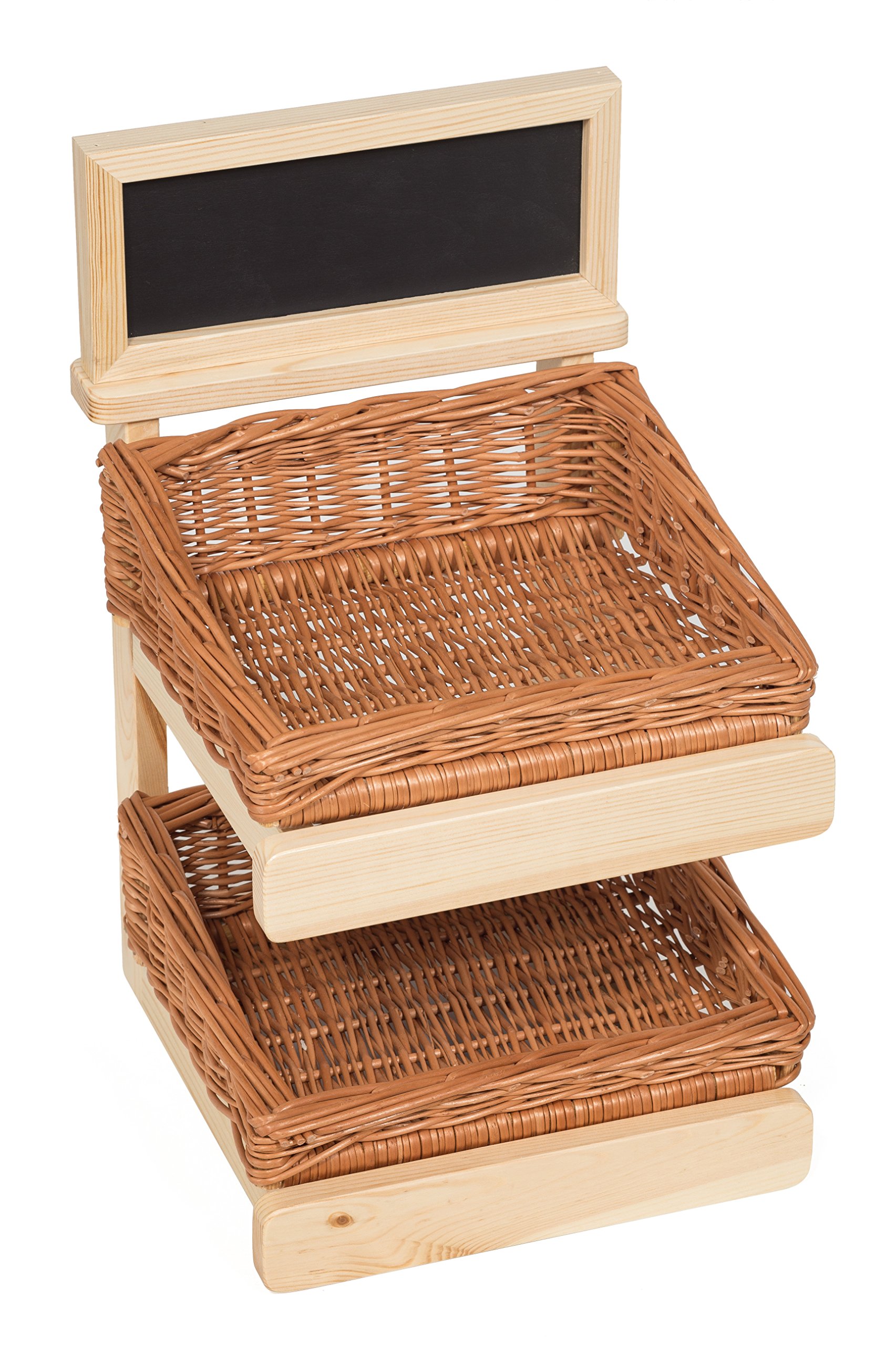 Prestige Wicker Natural Counter Top Display Stand Wooden,