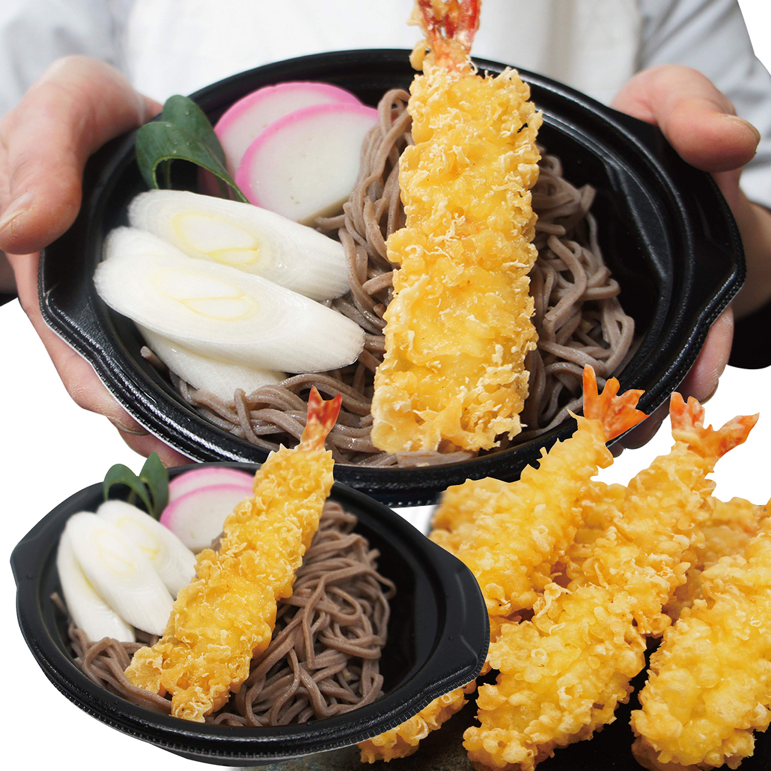 Amazon.co.jp: 【電子レンジ簡単調理】海老天ぷらそば1人前冷凍【なべ