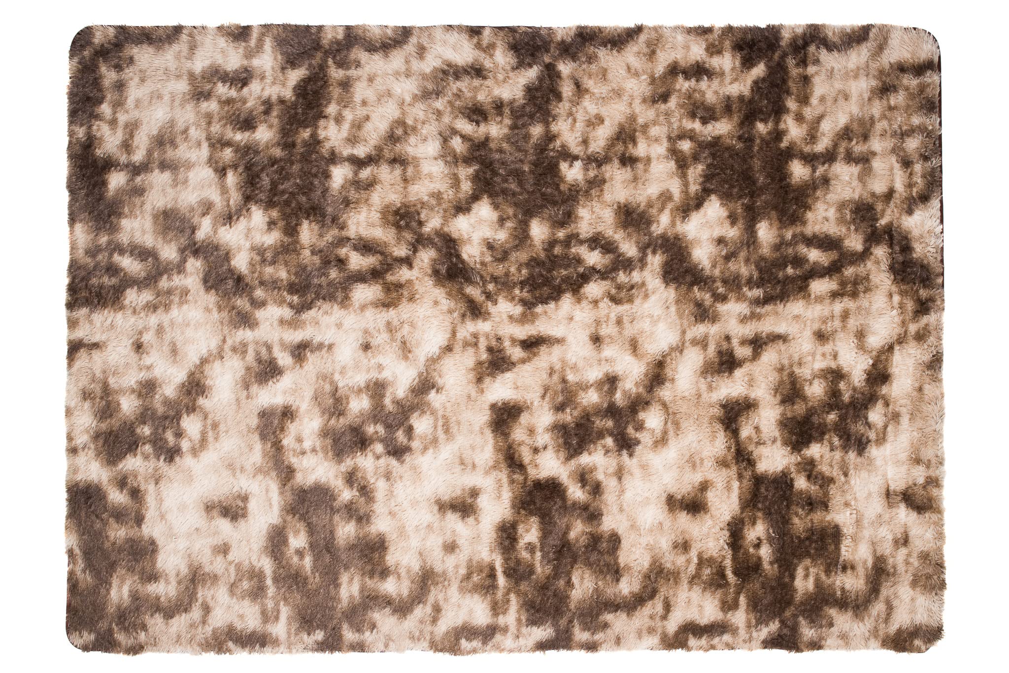 TAPISO Silk Dyed dywan antypoślizgowy, z krótkim włosiem, brązowy, piaskowy, farbowany, nowoczesny, abstrakcyjny, melanżowy, do salonu, sypialni, 160 x 230 cm