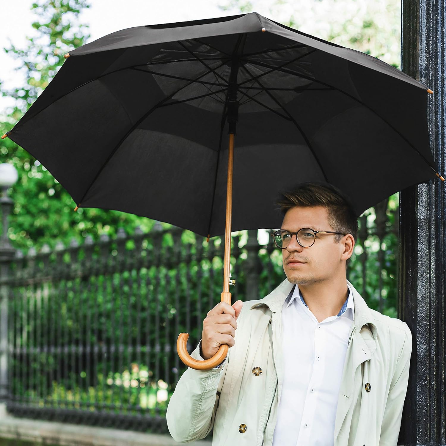 STROMBERGBRAND UMBRELLAS The Vented Urban Brolly Black : Clothing, Shoes & Jewelry