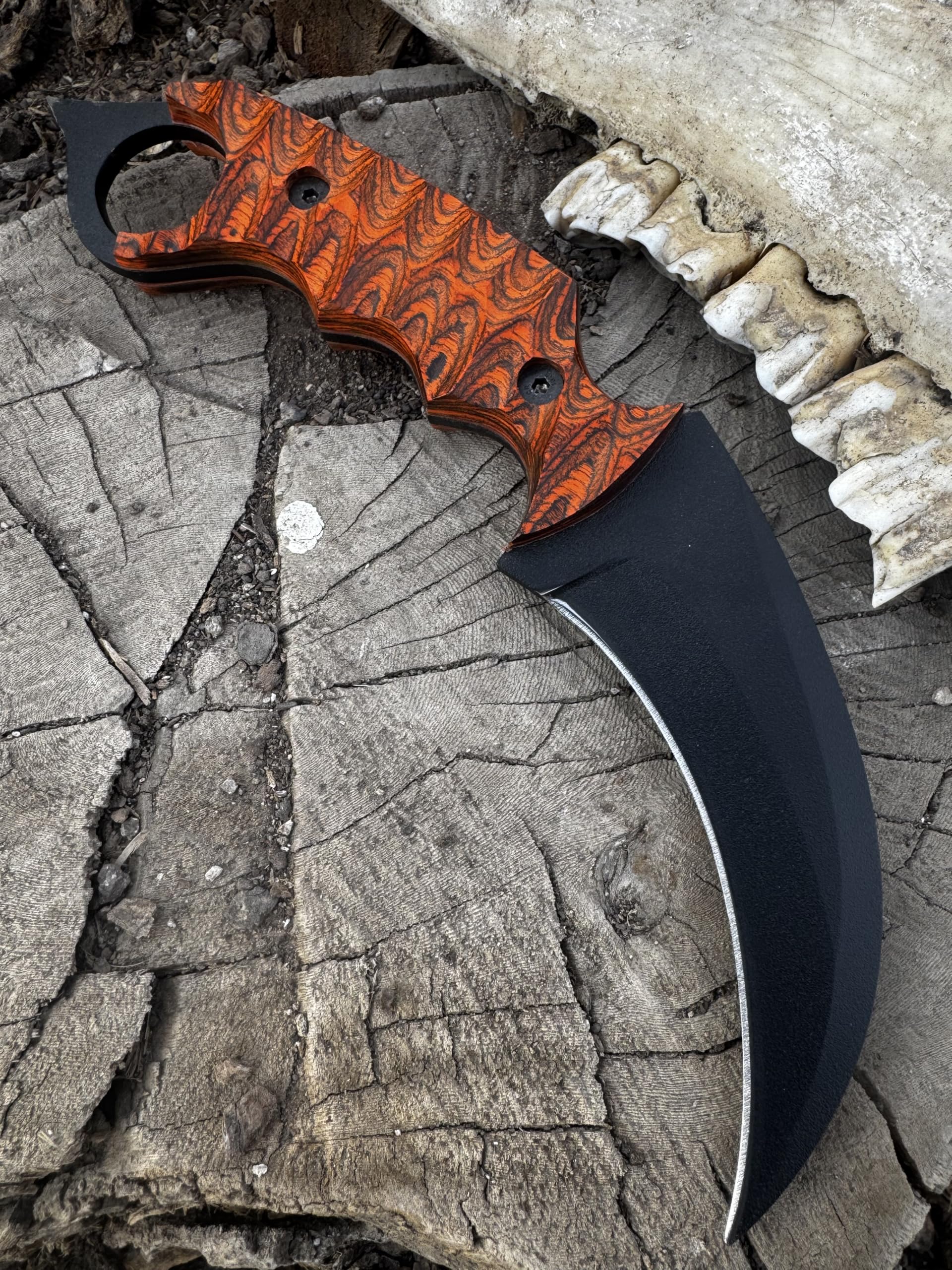 Handmade Fixed Blade Carbon Steel Kivi Knife with Leather sheath use for Camping Hiking viking Hunting knifes Gift for Man