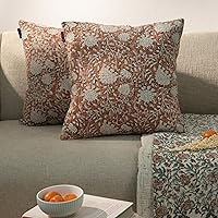 Vista 3 de Juego de 2 fundas de almohada decorativas (marrón ladrillo, 18 x 18 pulgadas (paquete de 2))