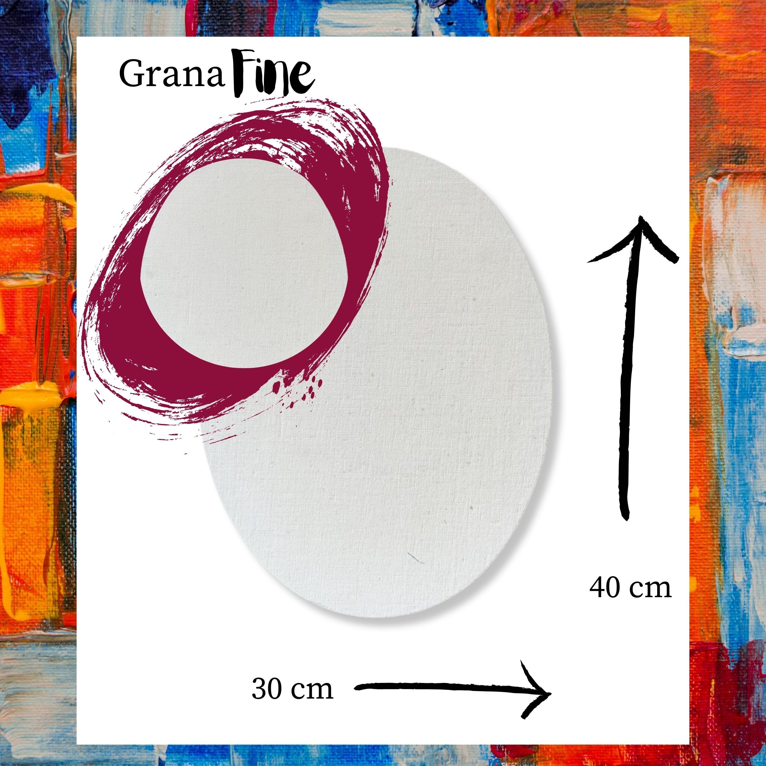 Set 4 Cartoncini Da Pittura Ovali 24x30cm - Tela 320g/m² Per Acrilico E Olio - Foto 8