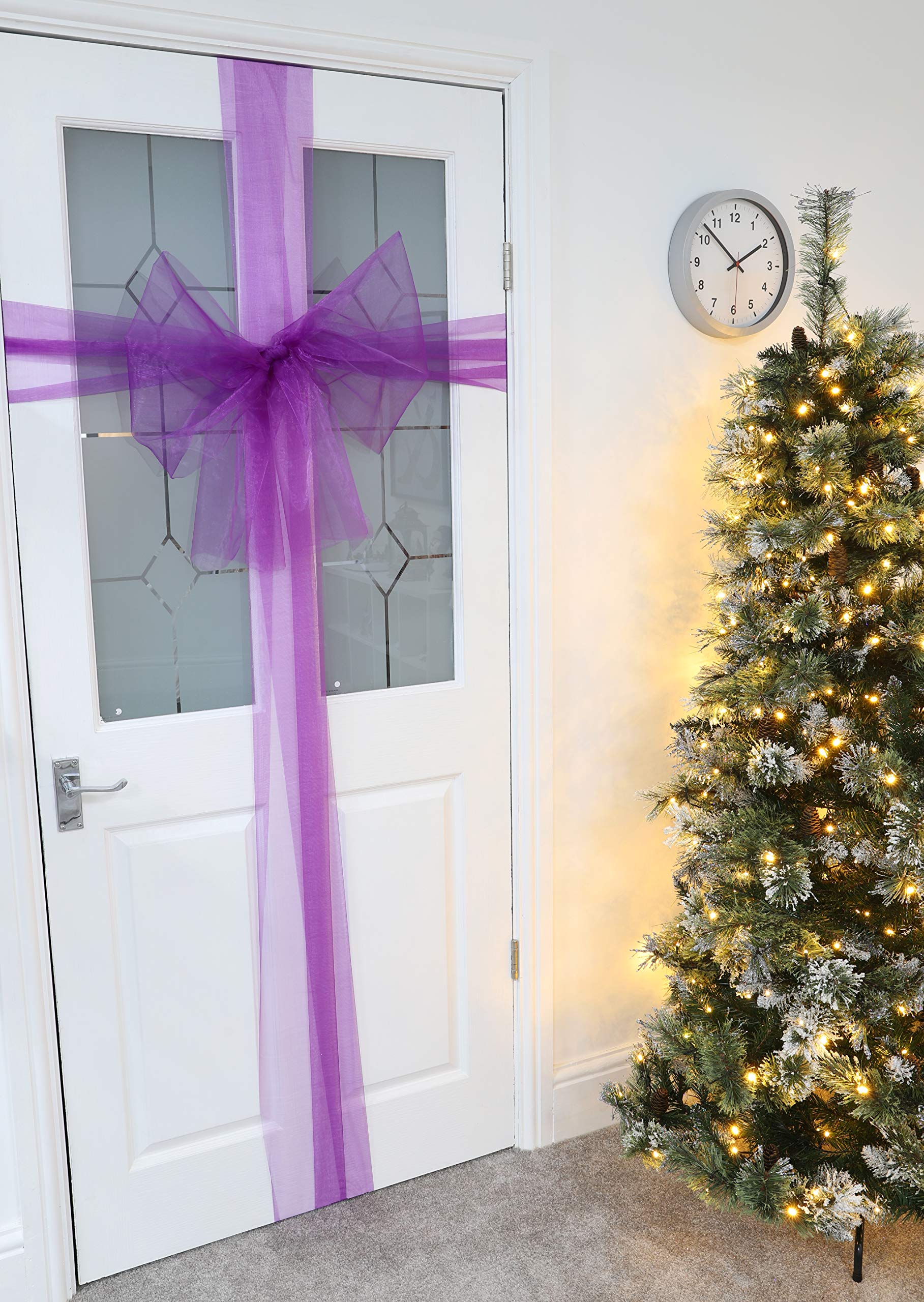 Toyland Purple Toyland® 9M X 40Cm Deep Fabric Door Bow - Make Your Own Fabric Bow