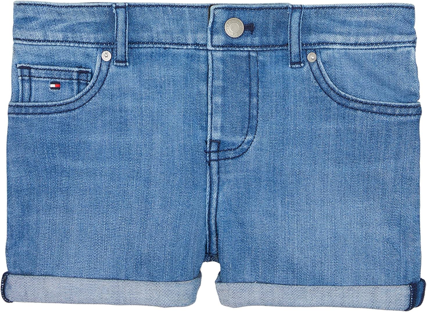 Tommy Hilfiger Girl's Denim Shorts With Velcro Brand Closure