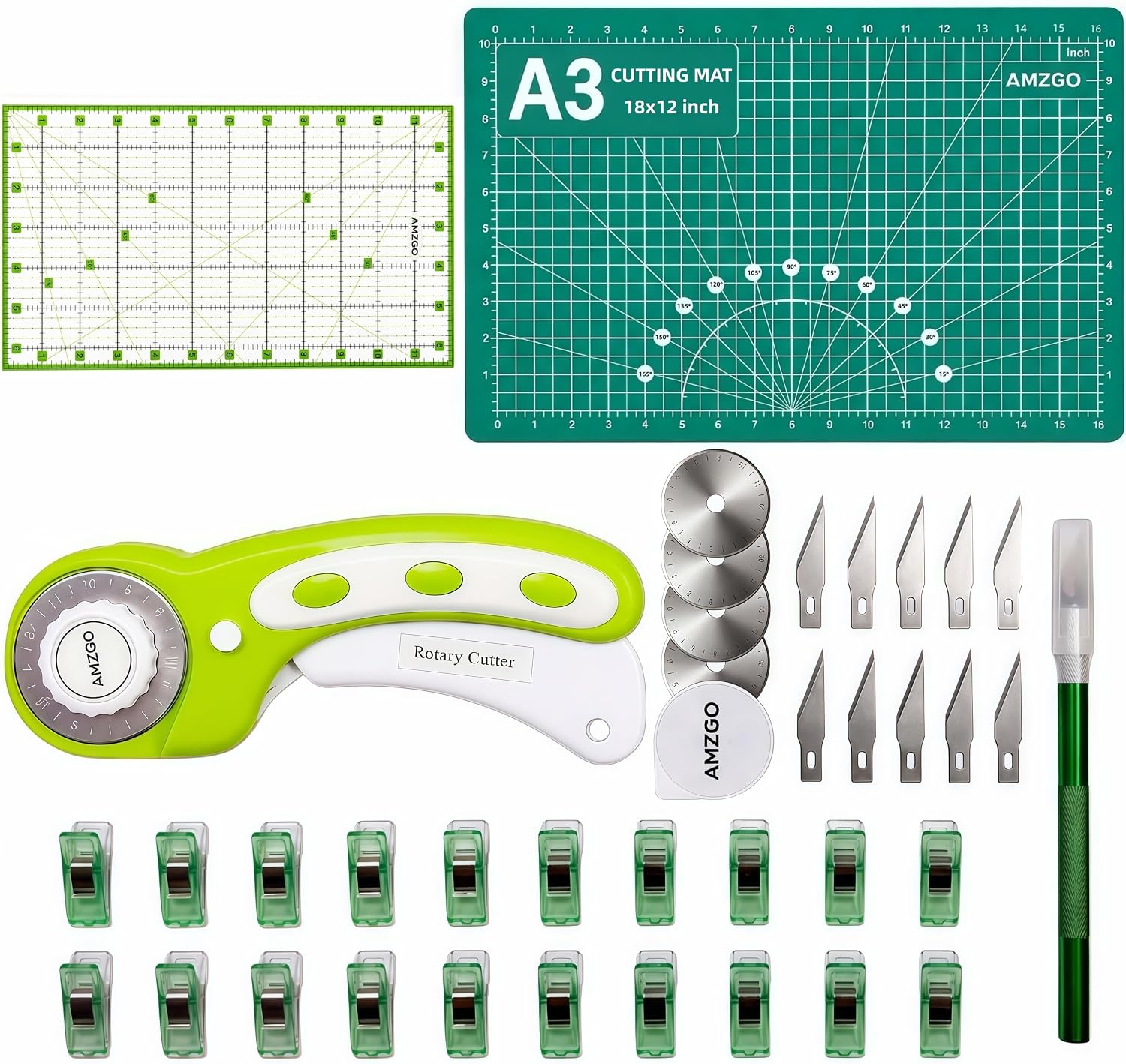 Rotary Cutter Set, 45mm Fabric Cutter (Teal)