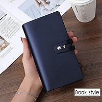 Vista 5 de Soporte de Tarjeta de Crédito con Bloqueo RFID, Organizador de Tarjetas de Visita de Cuero con 96 Ranuras, Funda Protectora de Tarjeta de Crédito